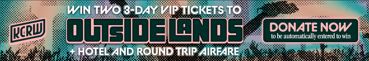 A banner ad reads: Win Two 3-Day VIP Tickets to Outside Lands — Donate Now