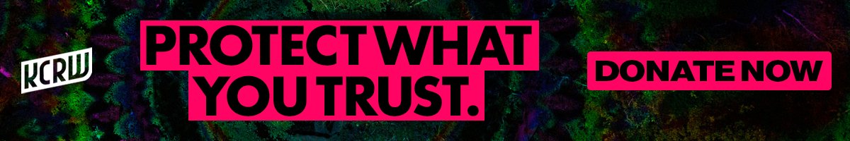 A banner ad reads: KCRW. Protect What You Trust. Donate Now.