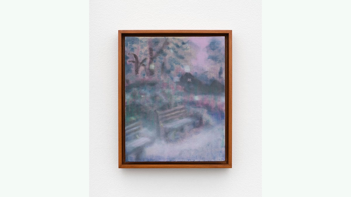 Marjorie Norman Schwarz, Central Park #2, 2024. Water soluble oil on linen. Courtesy the artist and 12.26. 