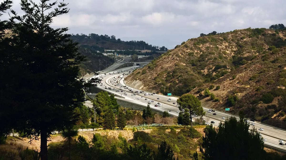 The 405 Sepulveda Pass corridor is one of the busiest stretches of freeway in the nation. Photo credit: Saul Gonzalez.