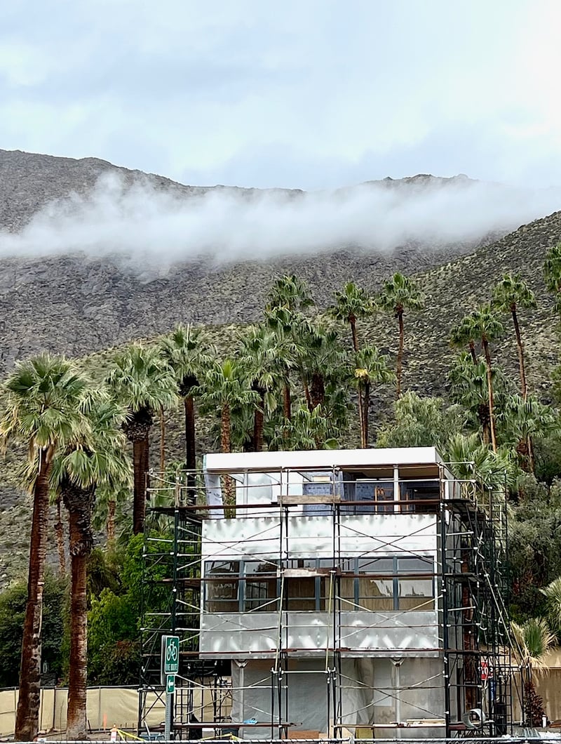 Aluminaire house, with clouds