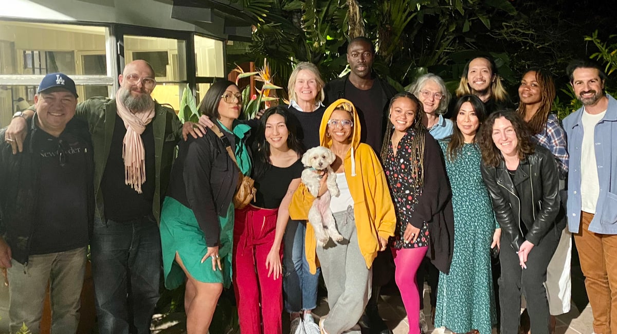 Anne, Moses, Sumney, and listening party friends - Photo by Howard Franklin