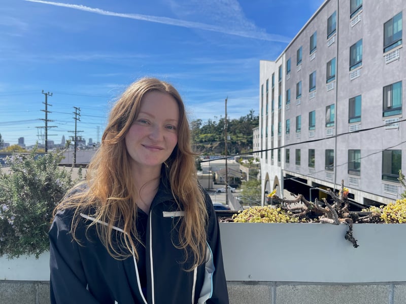 Bridget on roof of Barranca, IMG_6208