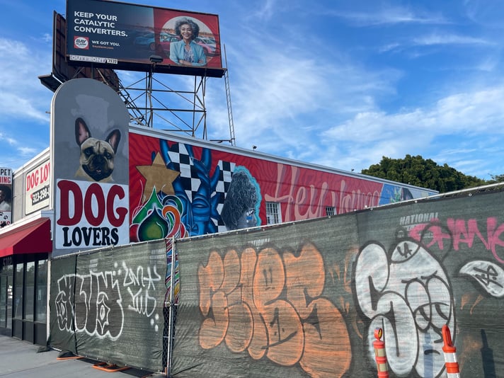 Dog Lovers and Mural in Crenshaw