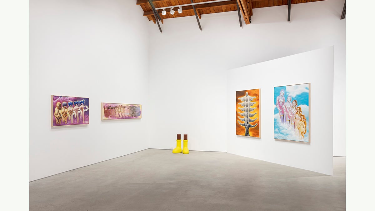 View of MSCHF’s exhibition ‘ART 2’ at Perrotin Los Angeles, USA. Photo: Guillaume Ziccarelli. Courtesy of the artists and Perrotin. 