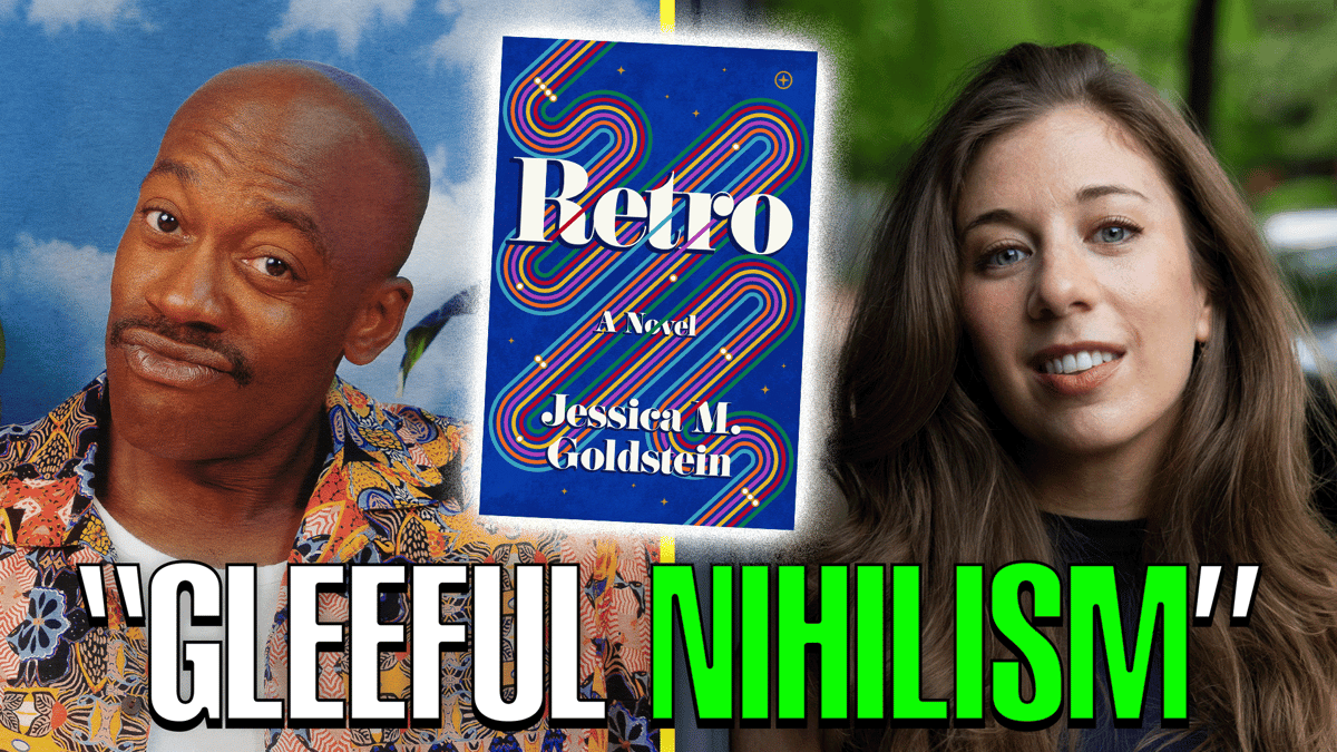 Sam Sanders chats with writer Jessica M. Goldstein’s about her new novel, 'Retro'. Photo by Romm Alcantara/KCRW.