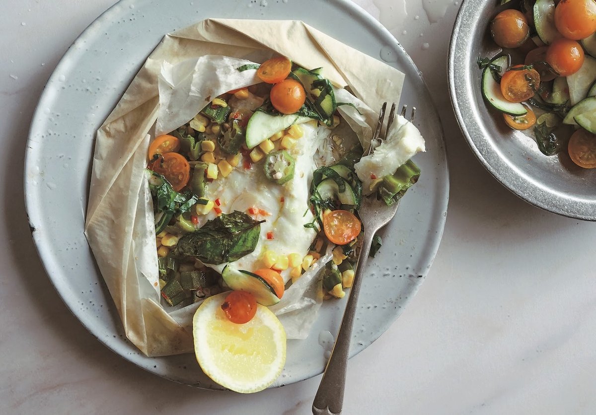 "The best part about this is that you can make it your own," says Ari Kolender about cooking fish in paper. Photo by Justin Chung.