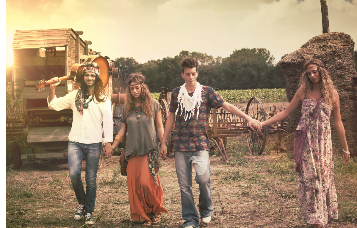 Hippie Farmers on the land. Photo courtesy of Canva.