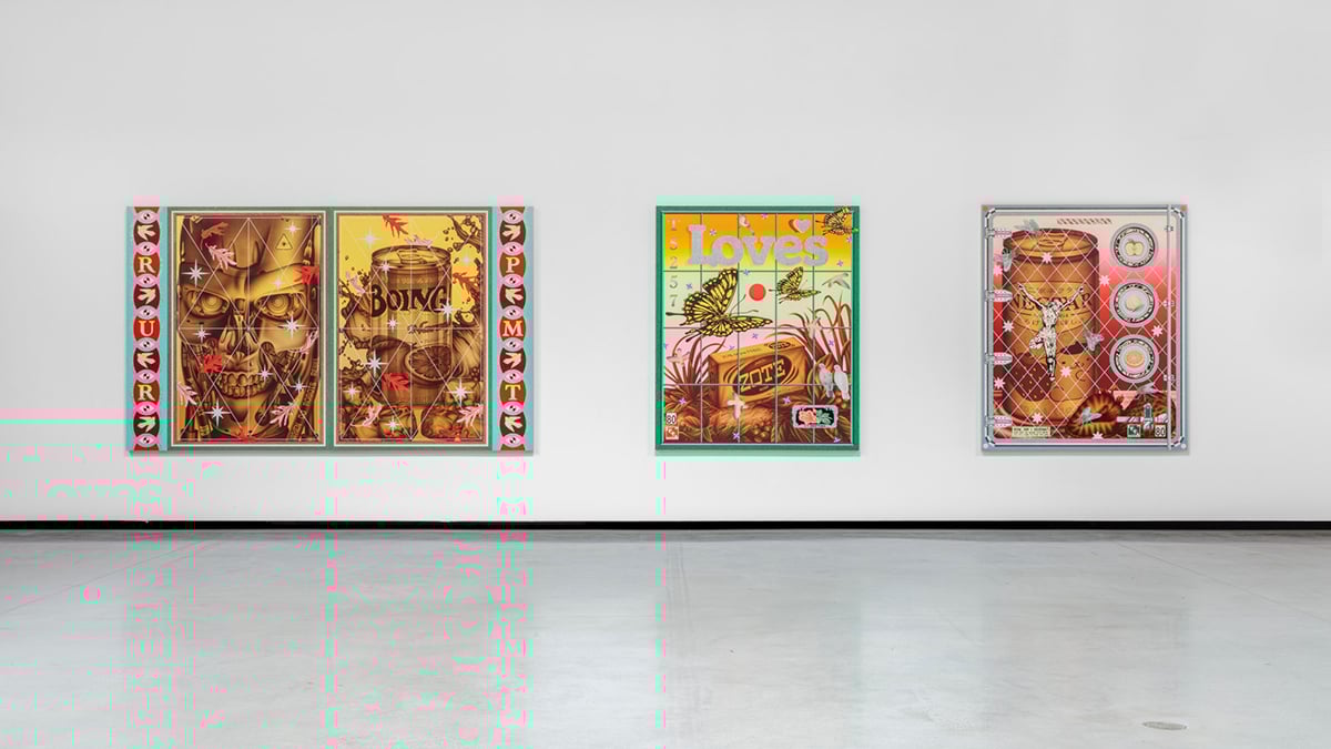 Installation view of At the Edge of the Sun. Image Courtesy of Jeffrey Deitch, Los Angeles. Photo by Charles White. 