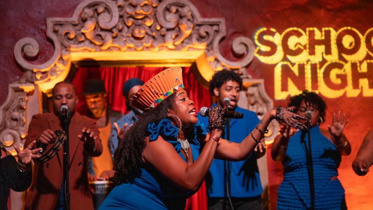 Jimetta Rose and the Voices of Creation Choir at the School Night 2024 season finale - Photo by Vivian Villa-Caratachea