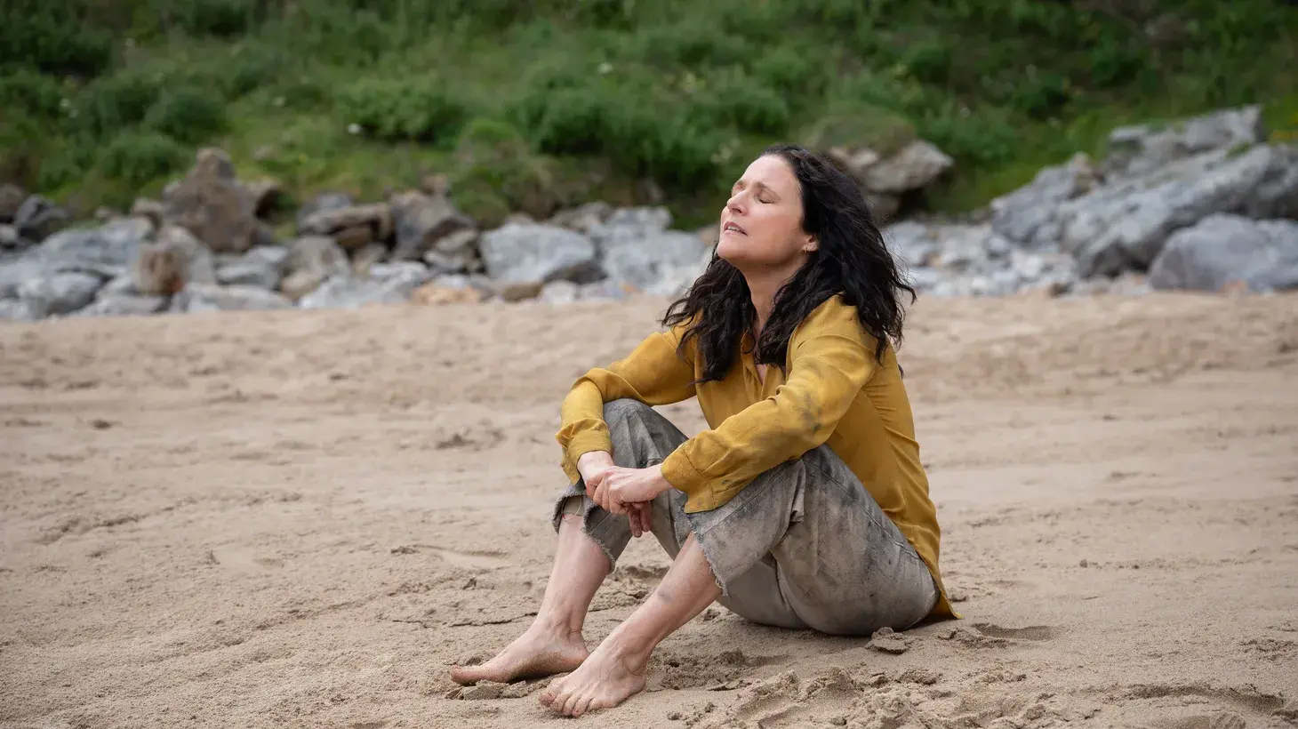 “I play a woman whose daughter is terminally ill, who's in complete and utter denial about her daughter's situation, and is actually, in fact, making bad choices, almost unconsciously, in regards to her child,” Julia Louis-Dreyfus says of her role in “Tuesday.” Photo by Kevin Baker. Courtesy of A24.