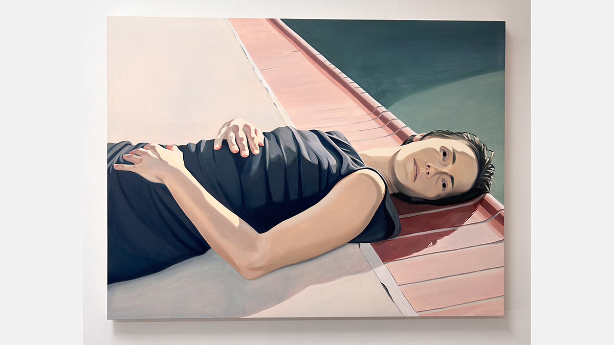 Molly Bounds, LA Ophelia, 2024. Oil on canvas over panel. 36 x 48 inches. Image Courtesy of BOZOMAG and Molly Bounds. 