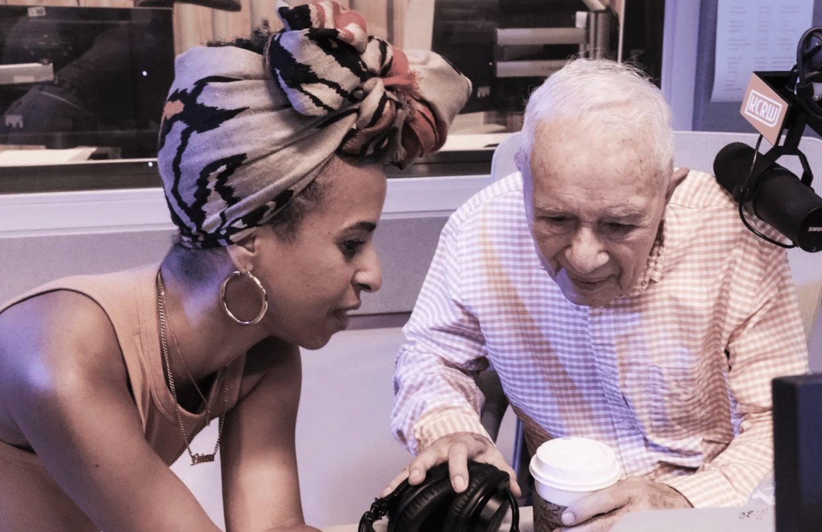 Novena Carmel and (her grandpa) Joe Wallach - Photo by Larry Hirshowitz-2