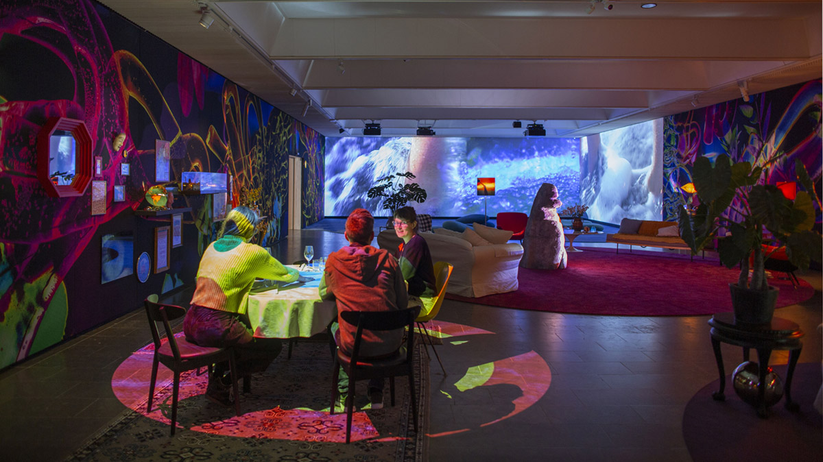 Installation view, Louisiana Museum, Pipilotti Rist, “Åbn min lysning (Open My Glade),” Humlebæk, Denmark, 2019. Photo by Poul Buchard. © Pipilotti Rist. Courtesy the artist, Hauser & Wirth, and Luhring Augustine.