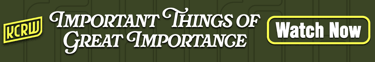 A banner ad for the show "Important Things of Great Importance"