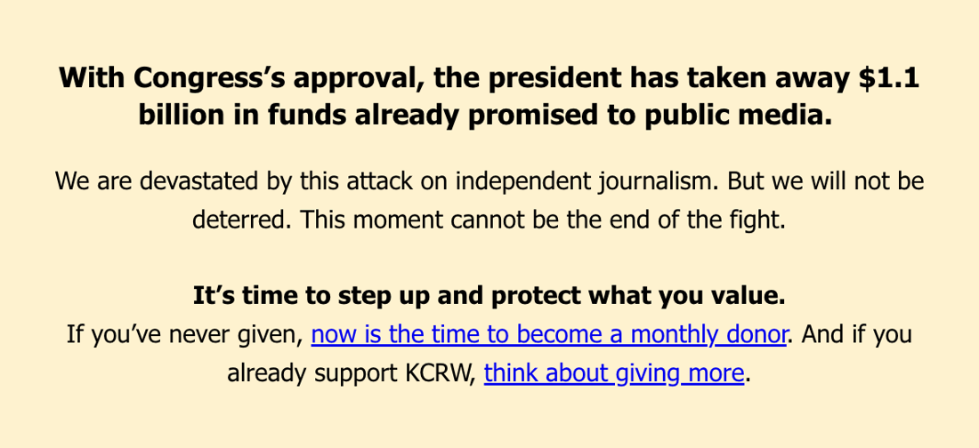 Public Media Funding Rescission