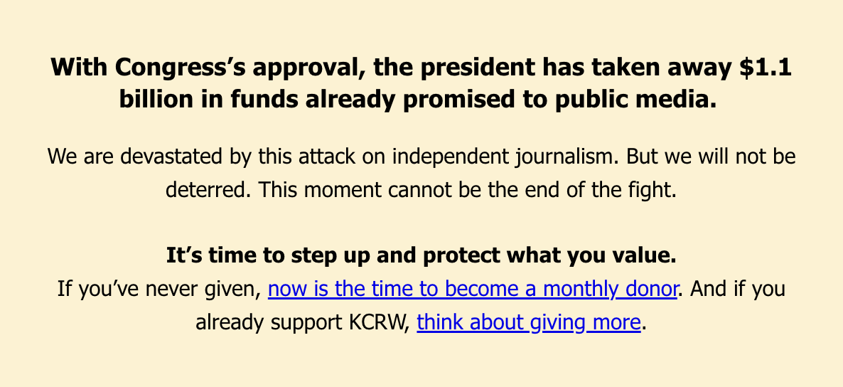 Public Media Funding Rescission