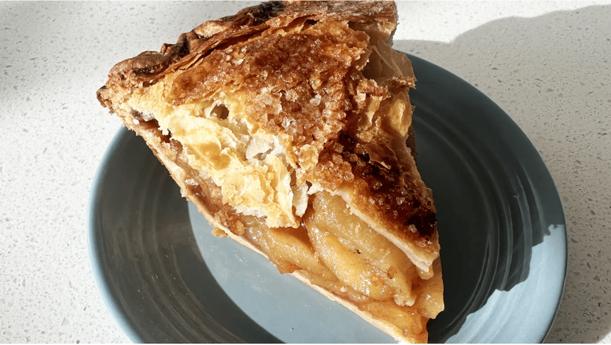 The apple pie at Fat & Flour is a work of art in edible form. Photo by Nicole Rucker.