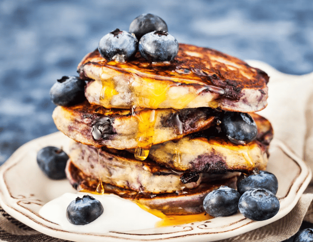 Blueberry Ricotta Pancakes from Little Dom's in Los Angeles