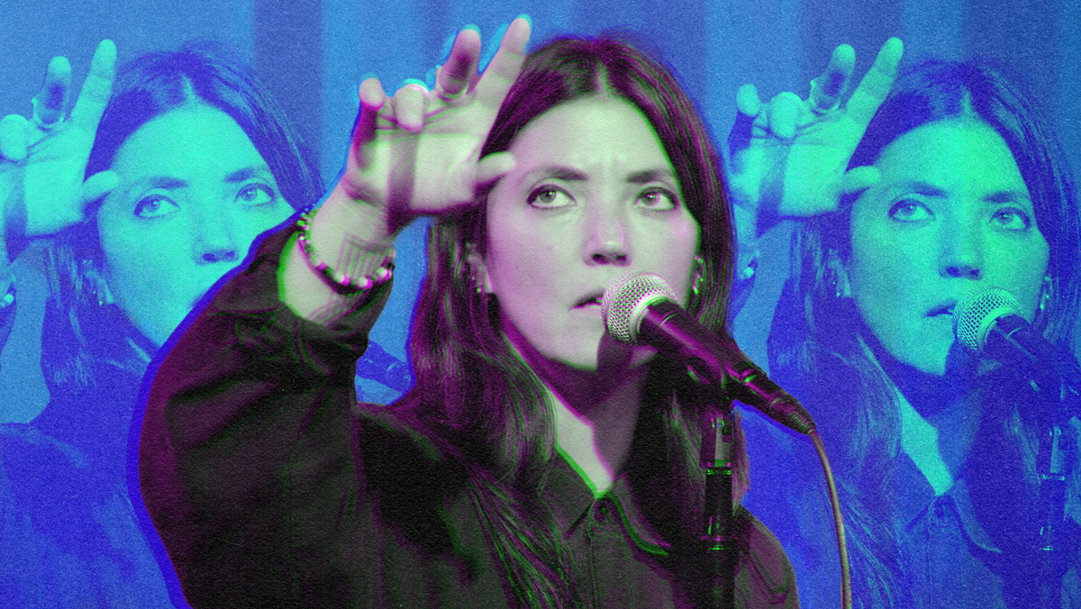 Sharon Van Etten - Photo by Andrea Perez, grapic by Rommel Alcantara + KCRW