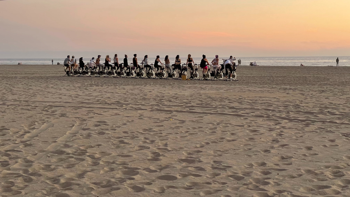 Soul cyclers on beach