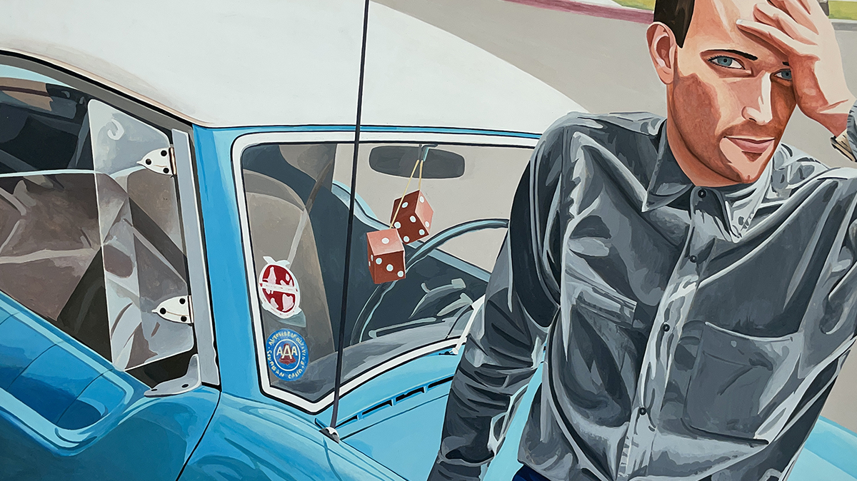 Nick Taggart, “Jules”, 1980. Acrylic on board, mounted on panel, 20.5  x 28.5 inches. Image courtesy of the artist and Odd Ark LA. 