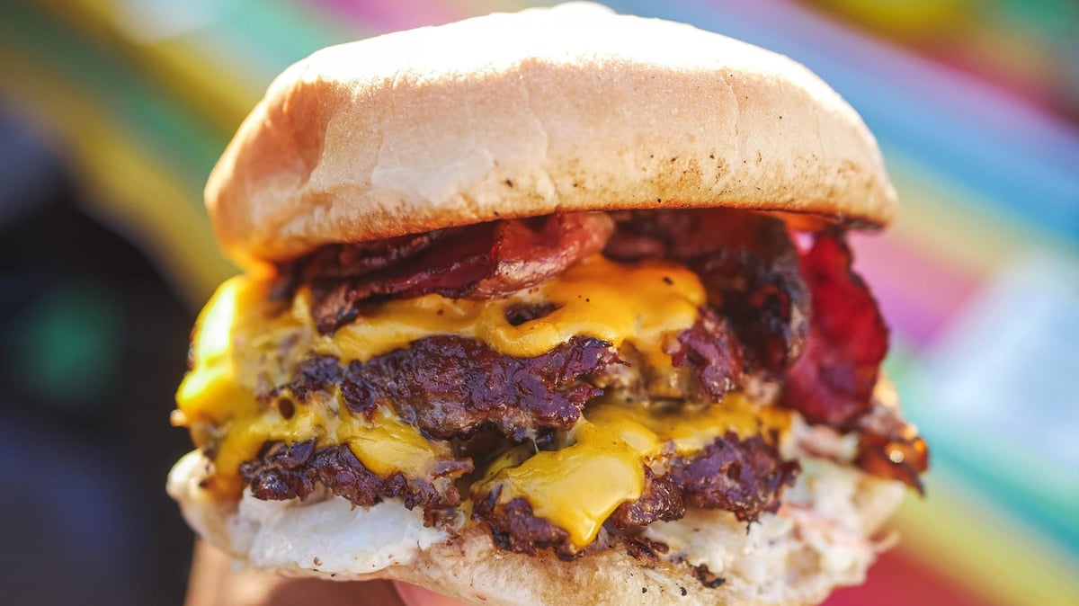 This option from Goldburger features cheese, bacon, and two patties. Courtesy of Goldburger.