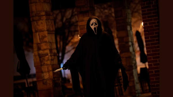 Photo Credit: Ghostface in Paramount Pictures and Spyglass Media Group’s "Scream 7." © 2025 Paramount Pictures. Ghost Face is a Registered Trademark of Fun World Div., Easter Unlimited, Inc. ©1999. All Rights Reserved.”