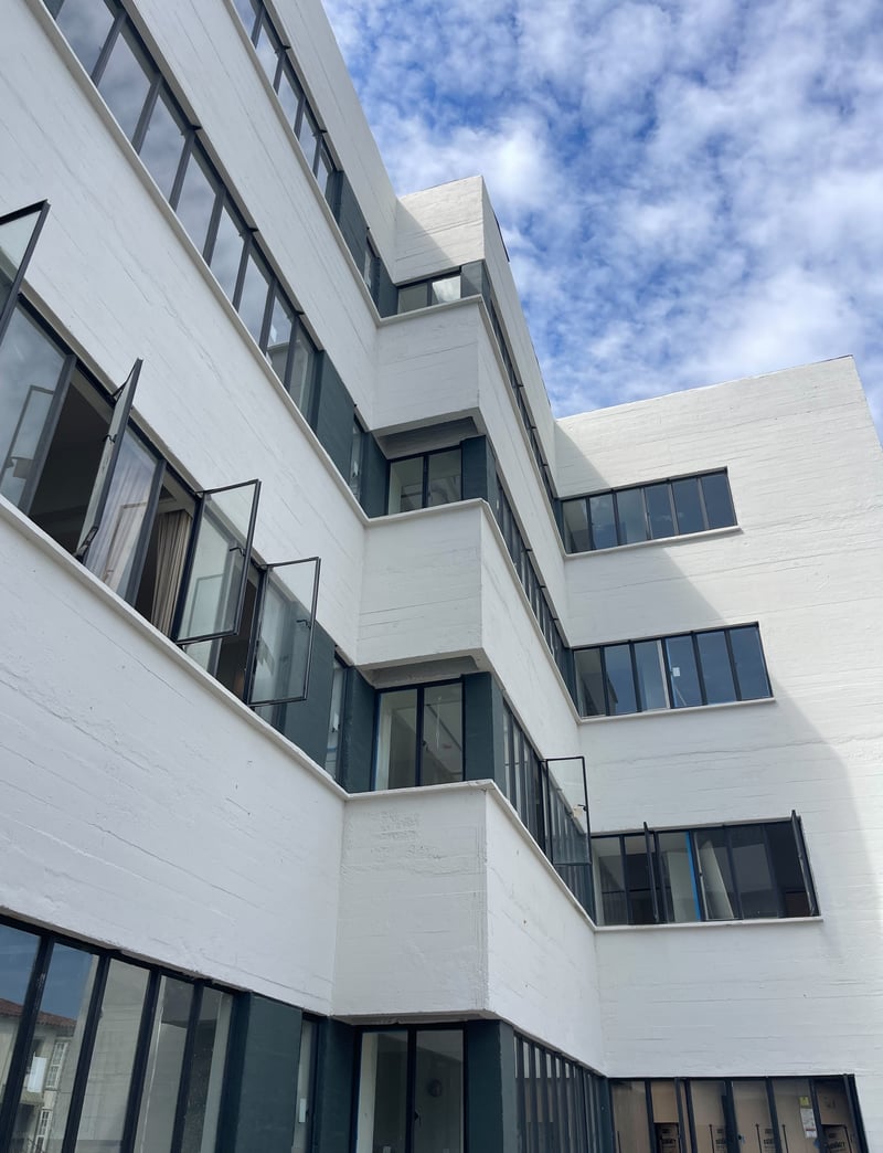 View from ground of ribbon windows at Jardinette, Photo by Frances Anderton, IMG_6987 copy