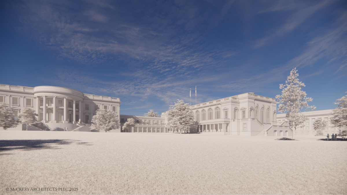 Rendering of the propsed White House Ballroom: whitehouse.gov/McCrery Architects 