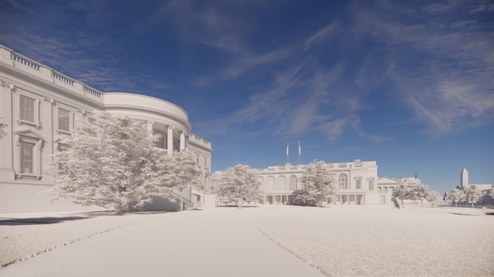 White House with ballroom