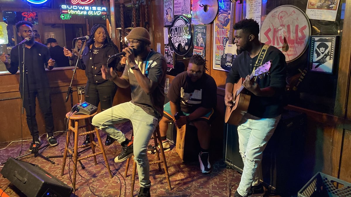 “People tend to bond over whether they had a great set that night, or whether they had a rough set that night. There's always a chance for people to interact with each other and get to know each other on a human level,” Jerome Anderson says of his Tuesday night show Soapbox Sessions Open Mic. Photo by Jerome Anderson.