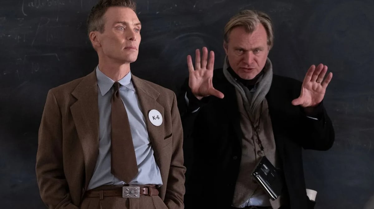 Oppenheimer director Christopher Nolan, pictured here with Cillian Murphy, joins author Kai Bird to discuss how a 700-page biography became a three-hour, R-rated depiction of “people talking in rooms” that swept the 2024 Oscar nominations. Photo credit: Cover Media via Reuters Connect